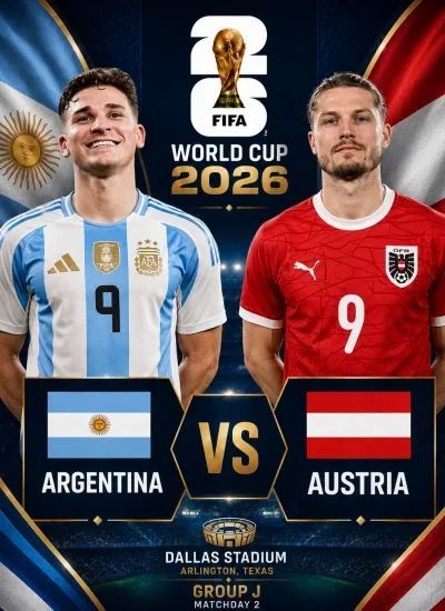 Goolashii ciyaarta Argentina iyo Austria ee Koobka Adduunka 2026