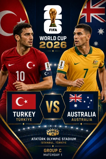 Goolashii ciyaarta Turkiga iyo Australia – Koobka Adduunka 2026