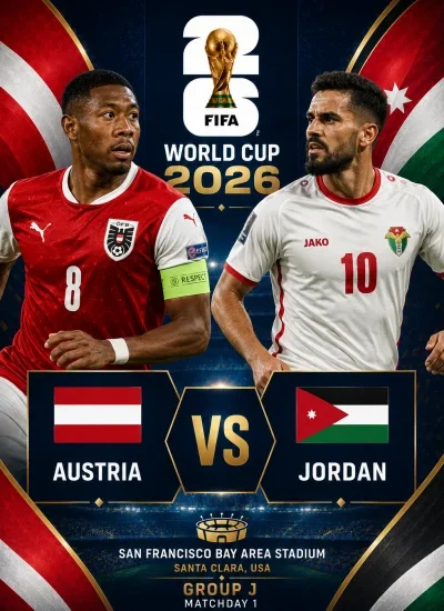 Goolashii ciyaarta Urdun iyo Awstariya ee Koobka Adduunka 2026