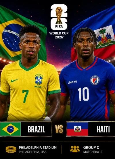 Goolasha ciyaartii Brazil iyo Haiti ee Koobka Adduunka 2026