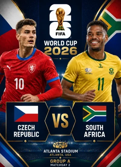Goolasha ciyaarta Czechia iyo Koonfur Afrika – Koobka Adduunka 2026