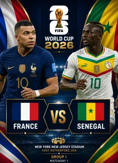 Goolashii ciyaarta Faransiiska iyo Senegal ee Koobka Adduunka 2026