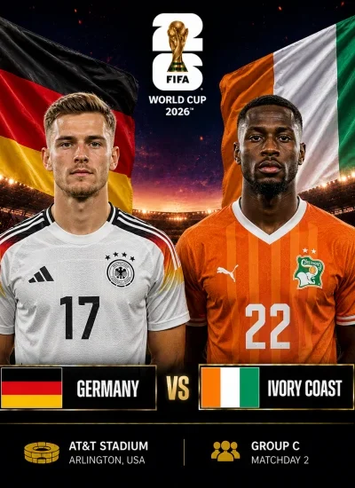 Goolasha ciyaartii Jarmalka iyo Côte d’Ivoire (Ivory Coast) ee Koobka Adduunka 2026