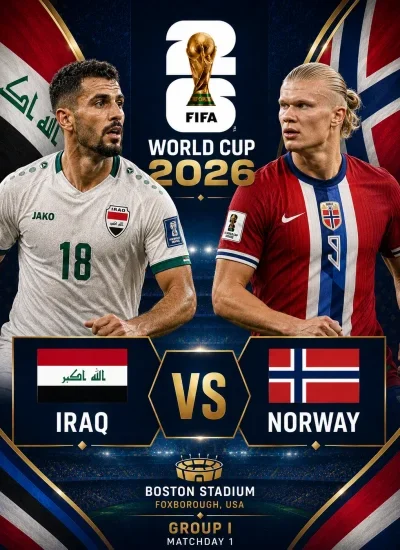 Goolashii ciyaarta Norway iyo Ciraaq ee Koobka Adduunka 2026