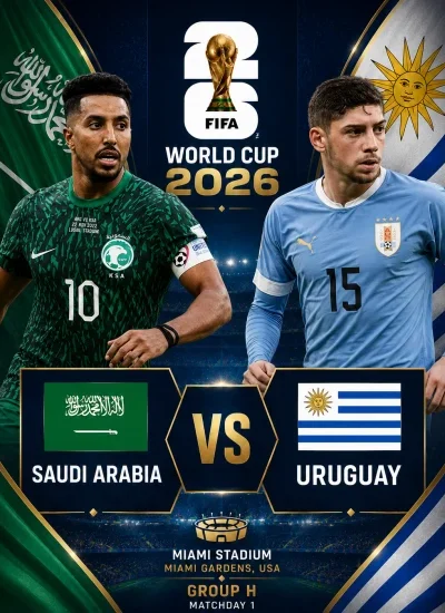 Goolashii ciyaarta Sacuudiga iyo Uruguay ee Koobka Adduunka 2026