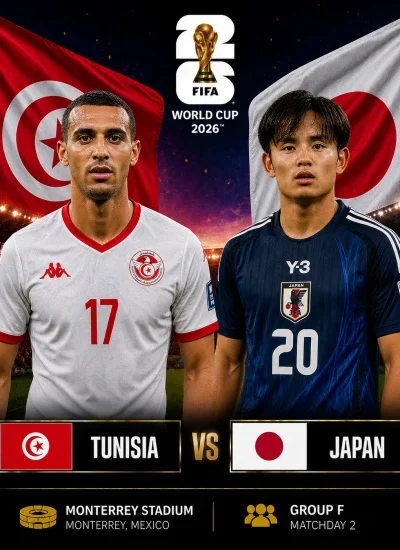 Goolasha ciyaartii Japan iyo Tunisia ee Koobka Adduunka 2026